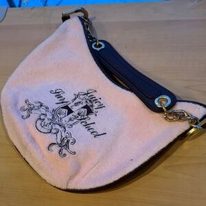 Juicy Couture Light Pink and Black Shoulder Bag